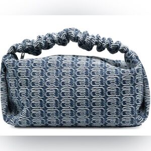 Alexander Wang Blue Scrunchie Jacquard Denim Mini Bag